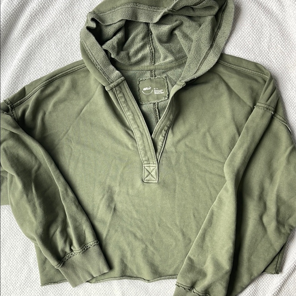 Aerie Sage Green Pullover Hoodie